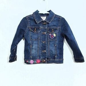 Old Navy Embroidered Girl's Snap Jean Jacket